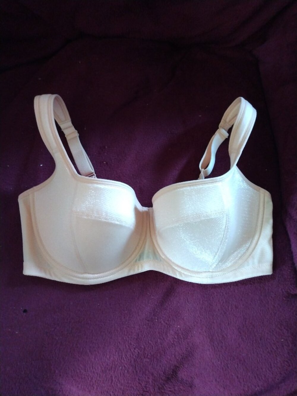 HSIA Peach Underwire T-Shirt Style Bra 34DD/E Everyday Support Adjustable Straps